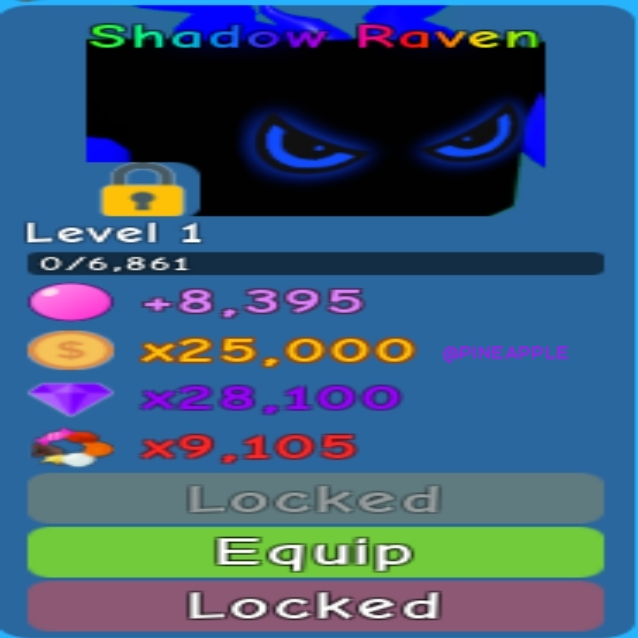 Pet Bgs Shadow Raven In Game Items Gameflip - raven in roblox