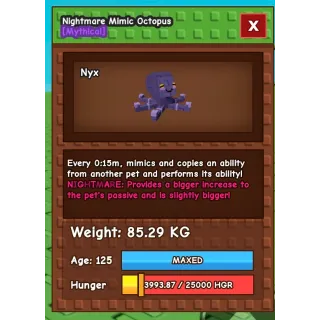 TITANIC NIGHTMARE MIMIC OCTOPUS 85.29KG / 15 SECS 