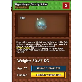 HUGE GHOSTLY SPIDER 40KG+