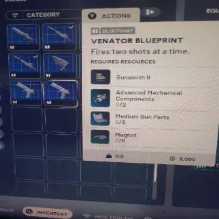 1x Venator Blueprint