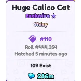 Huge Shiny Calico Cat