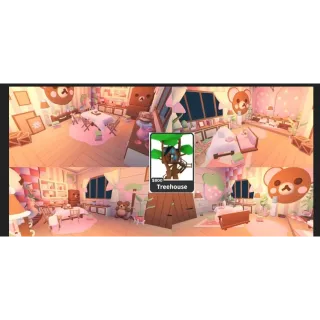 🌳💕🐻 PASTEL KORILAKKUMA TREEHOUSE BUILD | ADOPT ME 🐻💕🌳