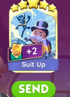 Suit Up - Monopoly GO - Goold card