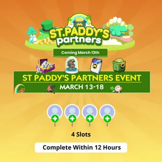 4 Slot St Paddys Partners completion (80k)| Monopoly Go