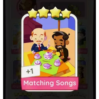 Matching Songs Monopoly GO stickers