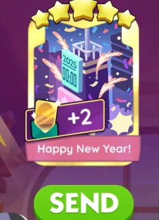 Happy New Years! - Monopoly GO - Goold card