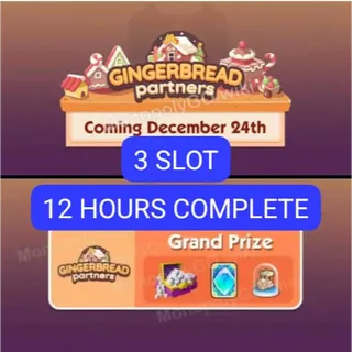 3 Slot Gingerbread Partners completion (80k)| Monopoly Go