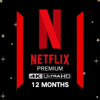 12-Month Netflix Subscription – 4K UHD, 1 Profile (Shared Account) EE