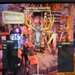 Glowing Jackalope Mask