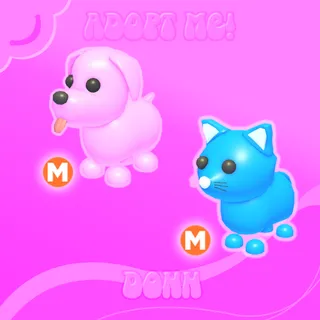MEGA PINK DOG AND MEGA BLUE CAT