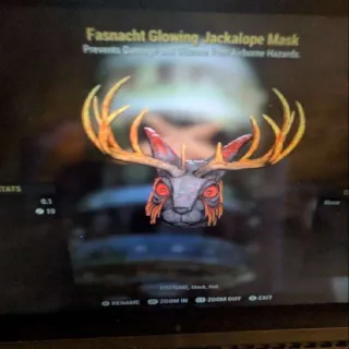 Glowing Jackalope Mask