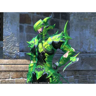 x5 pots of Metallic green dye for final fantasy 14 xiv online