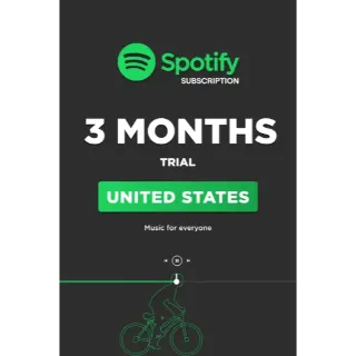 Spotify Premium 3 Months Trial USA Gift Card  - Digital Key