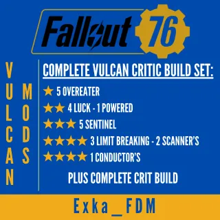 Complete "Vulcan" Crit. Build Mods Set (21 Mods)