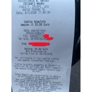 €20 Amazon.it Gift Card - Italy - INSTANT DELIVERY