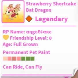 FR Strawberry Shortcake Bat Dragon