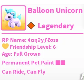 FR Balloon Unicorn