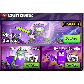 KNOCKOUT - VINELORD, EVIL FAN, GRAPELING BUNDLE