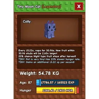 Grow a Garden - moon cat ( tiny , huge )