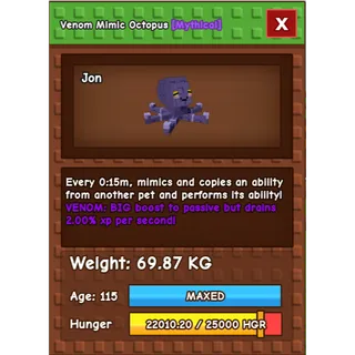Grow a Garden - mimic octopus 15 sec l 7x
