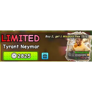 LIMITED TYRANT NEYMAR - SPIN A SOCCER CARD