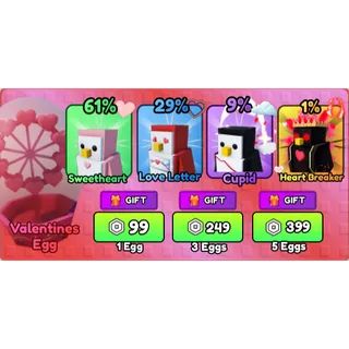 valentines egg x5 Knockout