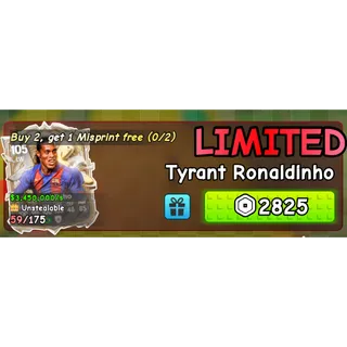 LIMITED TYRANT RONALDINHO - SPIN A SOCCER CARD