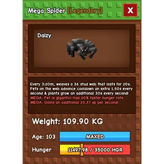 Grow a Garden - spider ( mega , titanic )