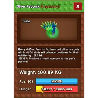 Grow a Garden - peacock ( silver , titanic )