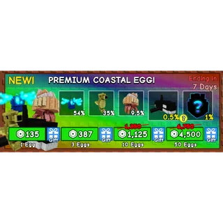 Grow a Garden - premium coastal egg 100x