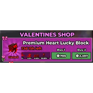 premium heart lucky block steal a brainrot