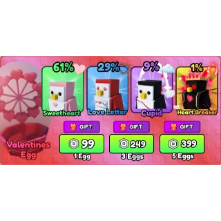 valentines egg x5 Knockout