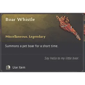 Legendary Boar Whistle