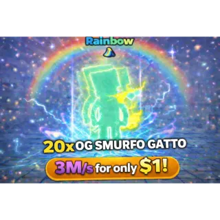 20X SMURFO GATTO OG RAINBOW $1! - BREAK A LUCKY BLOCK! - ROBLOX