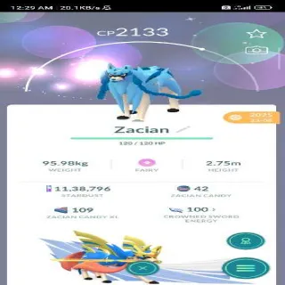 Shiny Zacian Pokemon Go