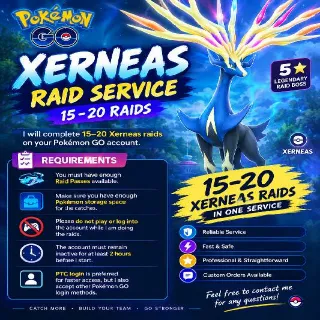 Xerneas Raid Service  Pokemon Go