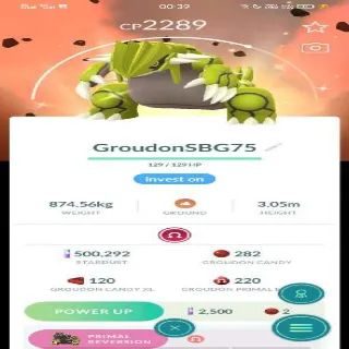 Shiny Groudon With Rare Bg Pokemon Go