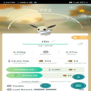 Shiny Eevee Pokemon Go