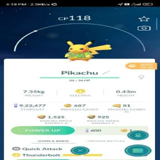 Costume Pikachu  Pokemon Go