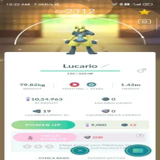 Shiny Lucirao With High Cp  Pokemon Go