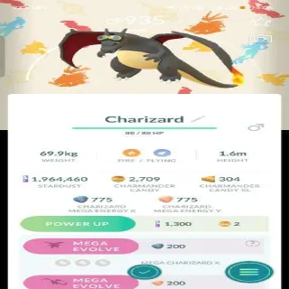 Shiny Charizard With Bg Pokemon Go