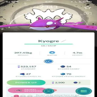 Shiny Kyogre With Bg Ultra Rare Pokemon Go