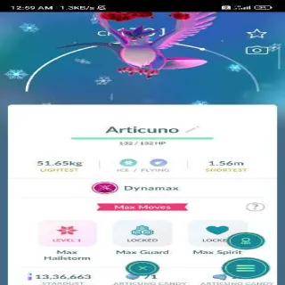 Dynamax Articuno  Pokemon Go