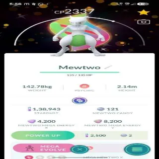 Shiny Mewtwo with Mega Evolution Background