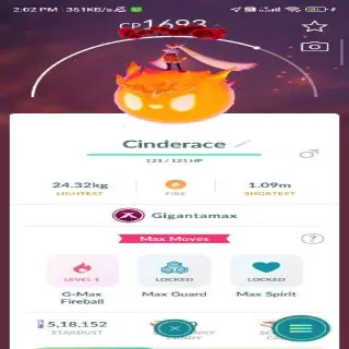 Gigantamax Cinderace Pokemon Go