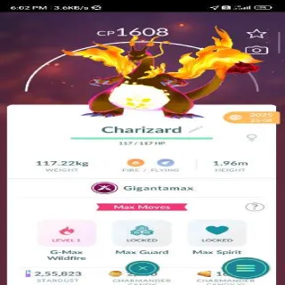GIGANTAMAX CHARIZARD Pokemon Go