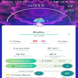 Shiny Ralts Pokemon Go