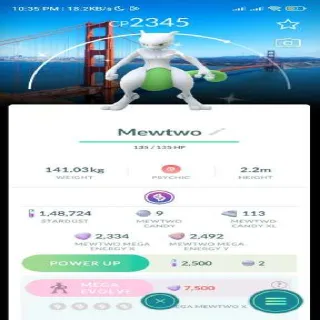 Shiny Mewtwo  San Francisco Location Background  Pokemon Go