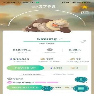 Shiny Slaking Pokemon Go