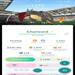 Shiny Charizard with Bg